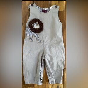 Lil Cactus Boutique Toddler Boy Lion Overall Outfit Size 2t